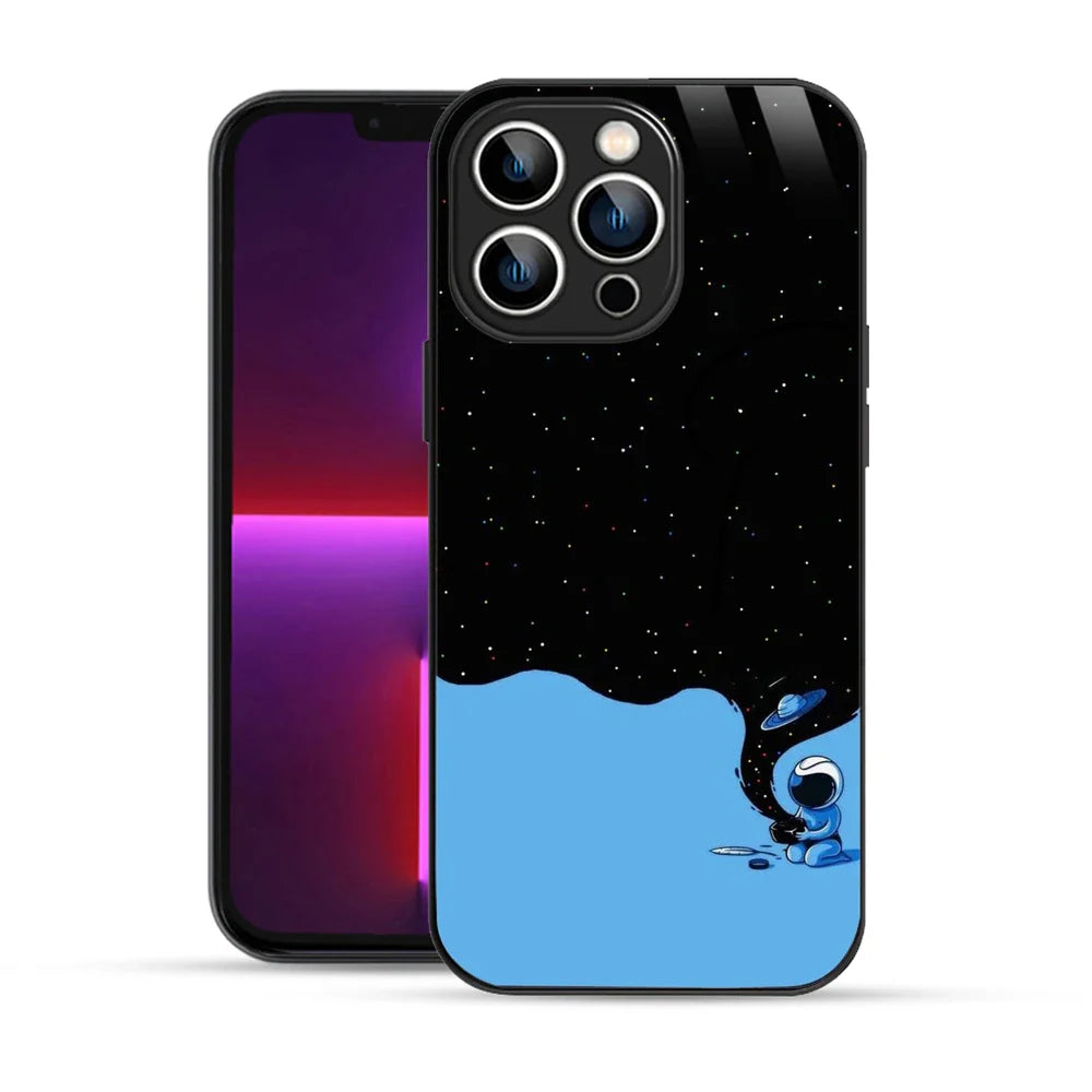 Bornstud Galaxy Astronouts blue Printed Case for iPhone 13 Pro