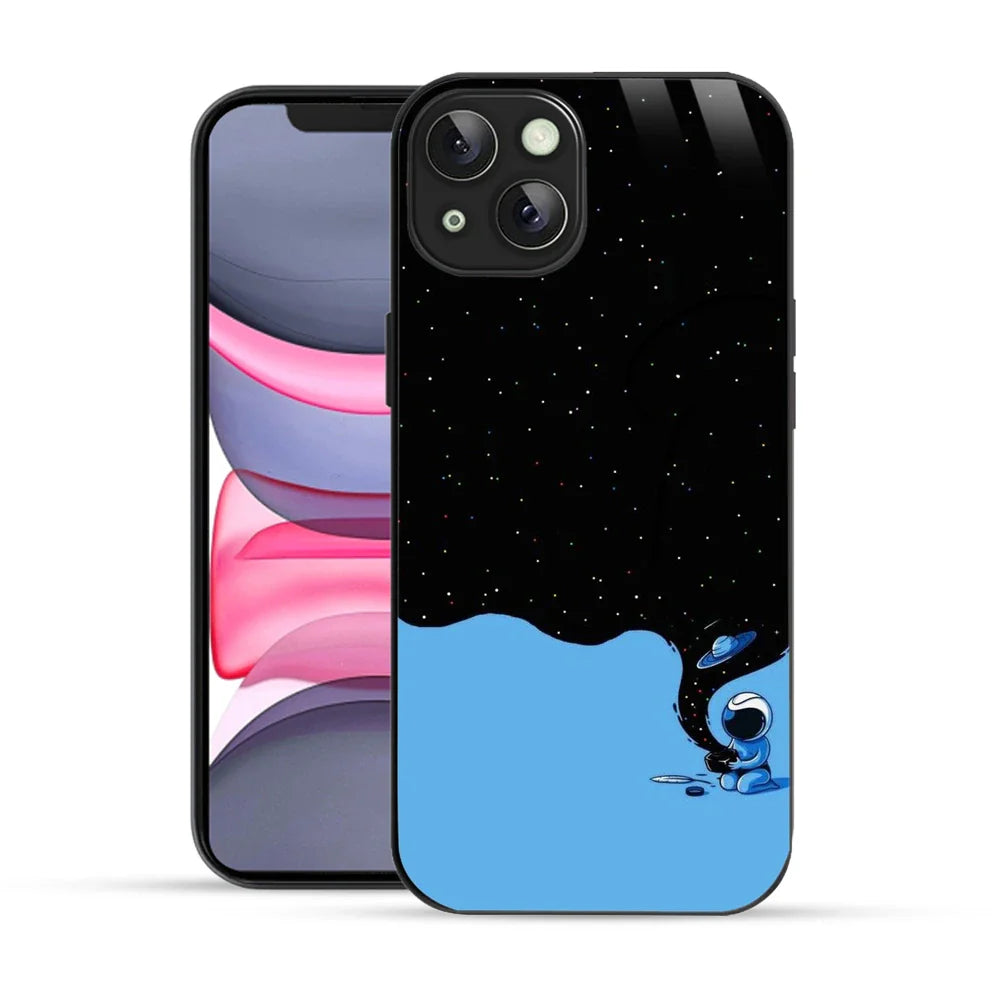 Bornstud Galaxy Astronouts blue Printed Case for iPhone 14 Plus