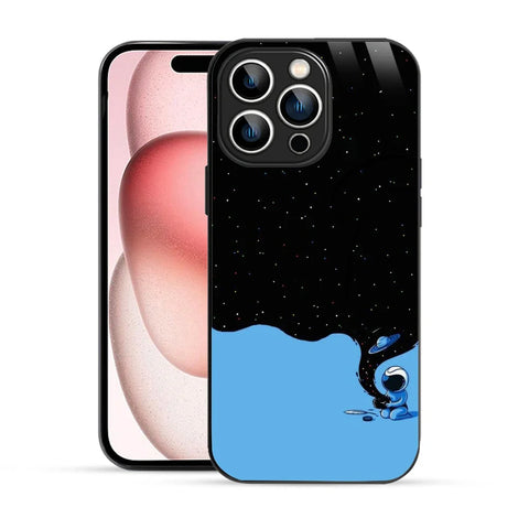 Bornstud Galaxy Astronouts blue Printed Case for iPhone 15 Pro Max