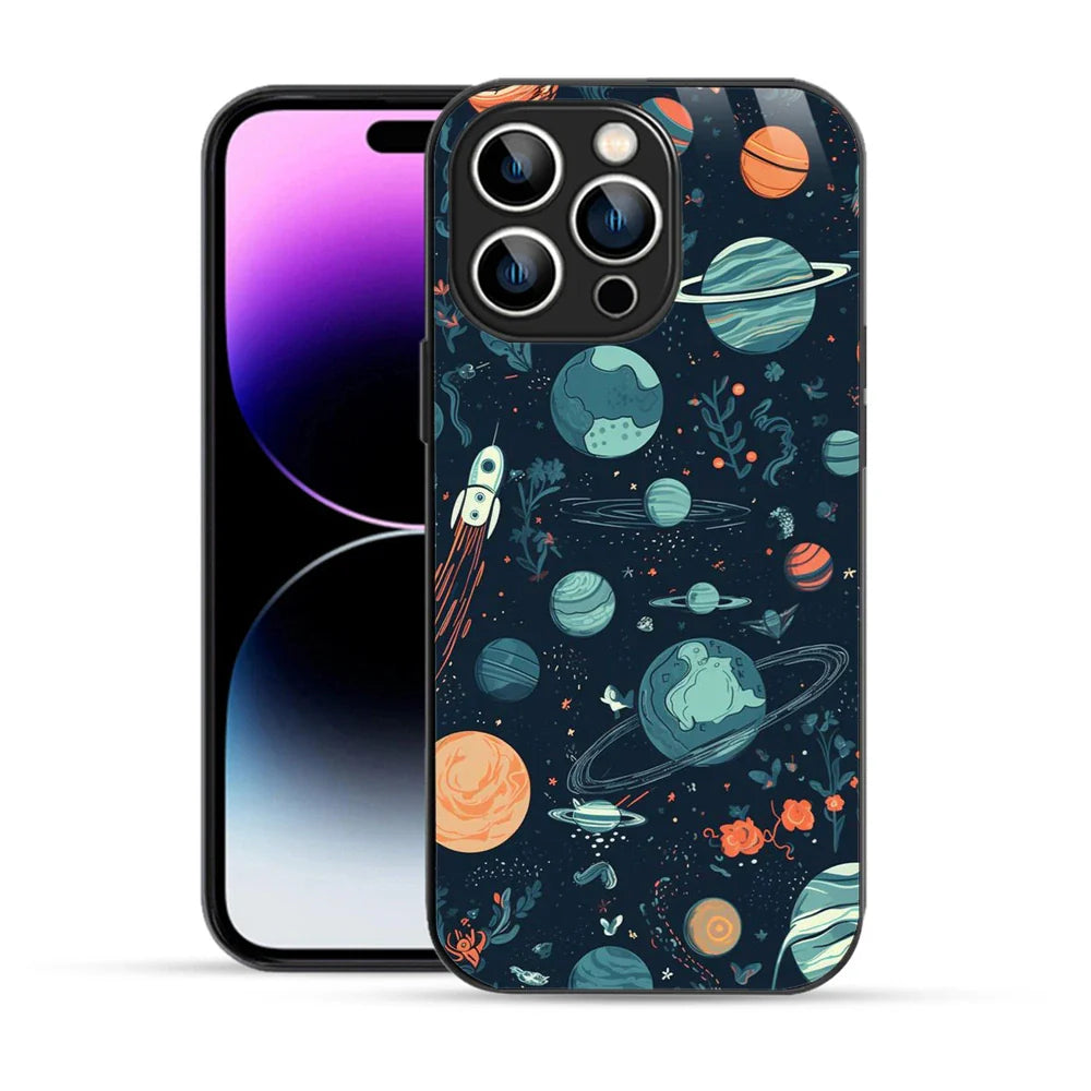 Bornstud Galaxy green Printed Case for iPhone 14 Pro