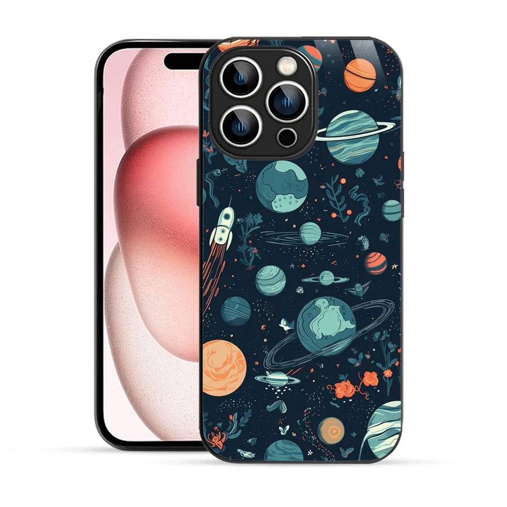 Bornstud Galaxy green Printed Case for iPhone 15 Pro