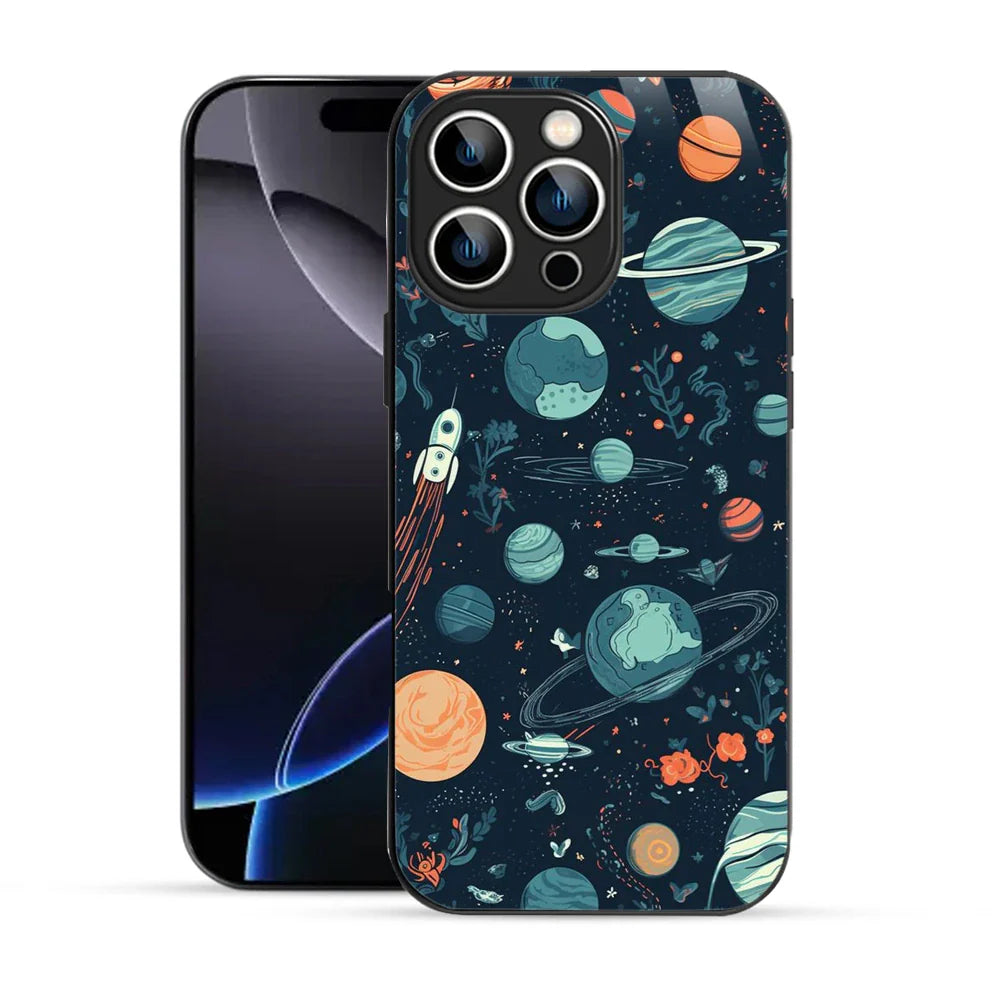Bornstud Galaxy green Printed Case for iPhone 16 Pro