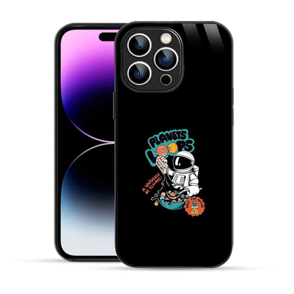 Bornstud Galaxy Planet loops Printed Case for iPhone 14 Pro