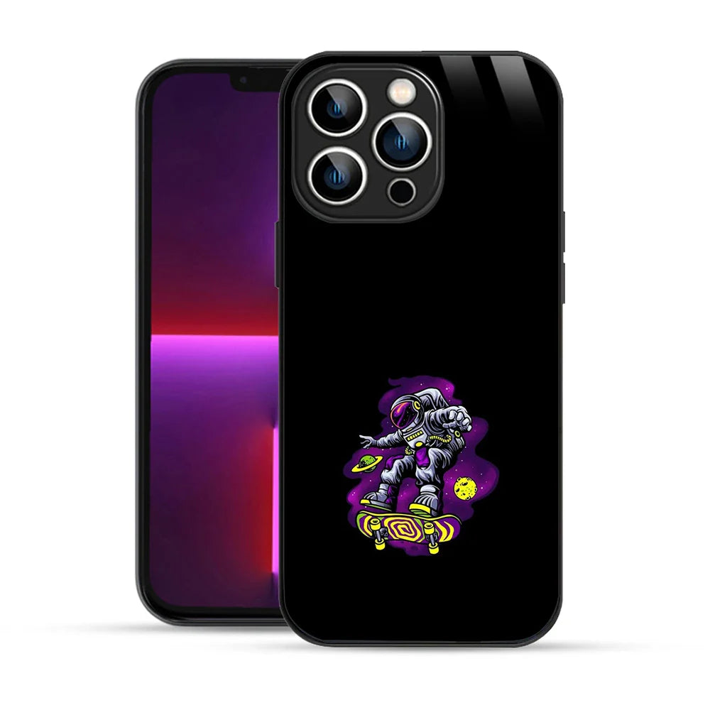 Bornstud Galaxy Astronout skate Printed Case for iPhone 13 Pro Max