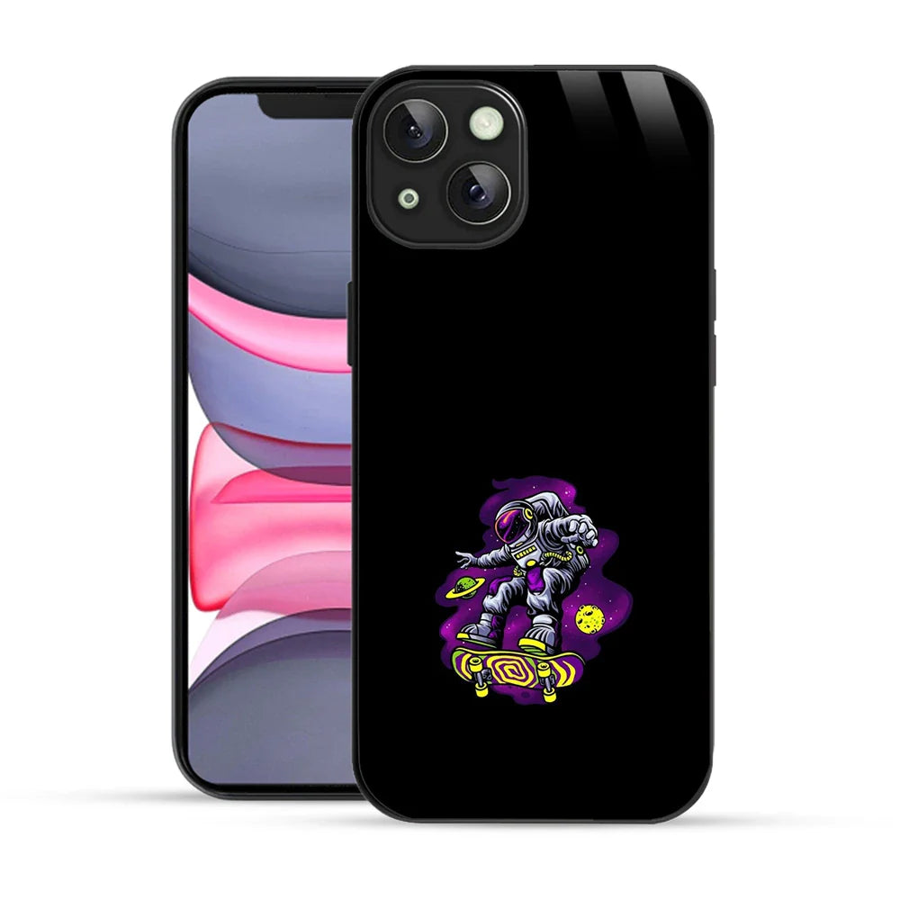 Bornstud Galaxy Astronout skate Printed Case for iPhone 14