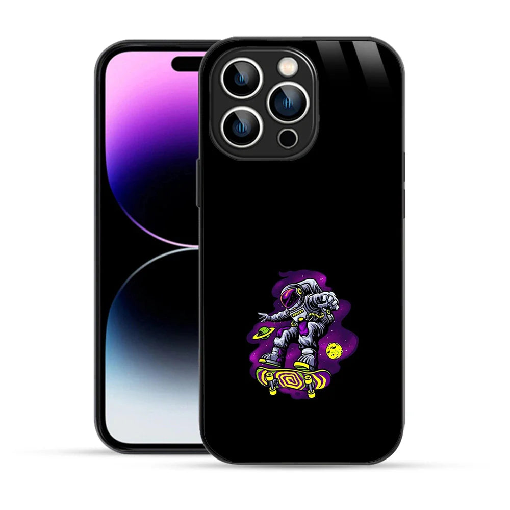 Bornstud Galaxy Astronout skate Printed Case for iPhone 14 Pro