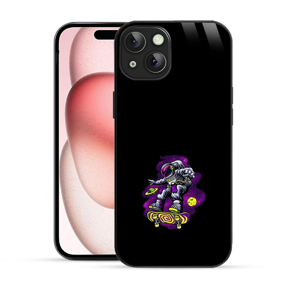 Bornstud Galaxy Astronout skate Printed Case for iPhone 15 Plus