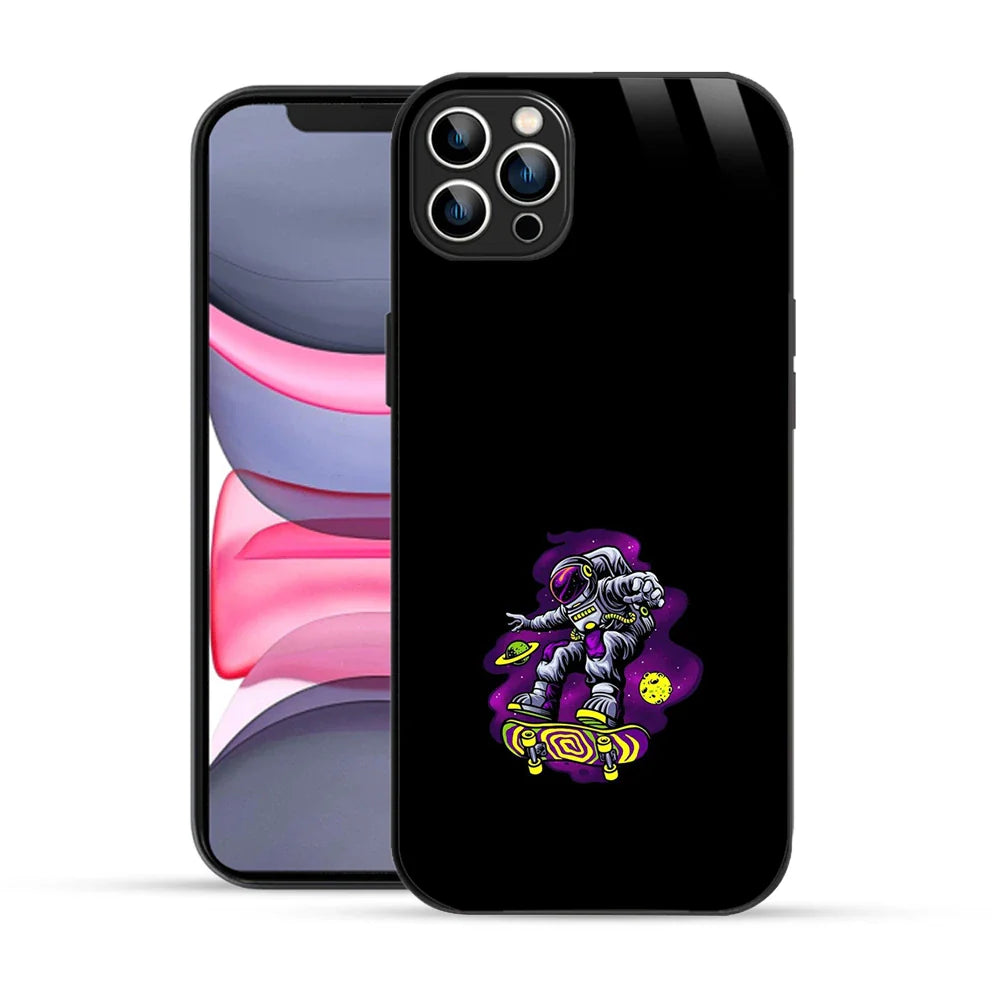 Bornstud Galaxy Astronout skate Printed Case for iPhone 11 Pro