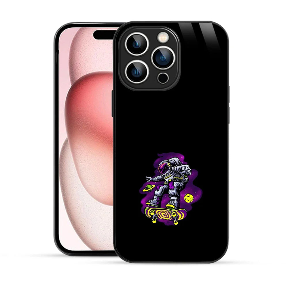 Bornstud Galaxy Astronout skate Printed Case for iPhone 15 Pro Max