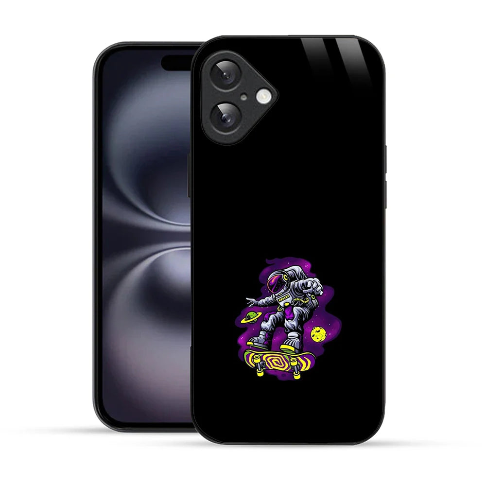 Bornstud Galaxy Astronout skate Printed Case for iPhone 16