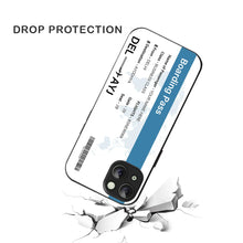 Bornstud Personalised my Boarding Pass Printed Case for iPhone 13 Dirty Blue