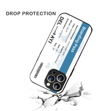 Bornstud Personalised my Boarding Pass Printed Case for iPhone 13 Pro Dirty Blue
