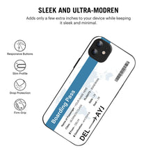 Bornstud Personalised my Boarding Pass Printed Case for iPhone 11 Dirty Blue