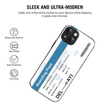Bornstud Personalised my Boarding Pass Printed Case for iPhone 15 Plus Dirty Blue