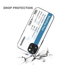 Bornstud Personalised my Boarding Pass Printed Case for iPhone 15 Plus Dirty Blue