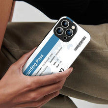 Bornstud Personalised my Boarding Pass Printed Case for iPhone 15 Pro Max Dirty Blue