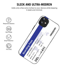 Bornstud Personalised my Boarding Pass Printed Case for iPhone 12 Cobalt