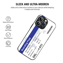 Bornstud Personalised my Boarding Pass Printed Case for iPhone 13 Pro Max Cobalt