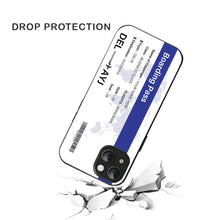 Bornstud Personalised my Boarding Pass Printed Case for iPhone 14 Cobalt
