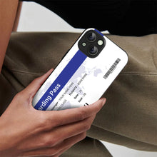 Bornstud Personalised my Boarding Pass Printed Case for iPhone 14 Cobalt