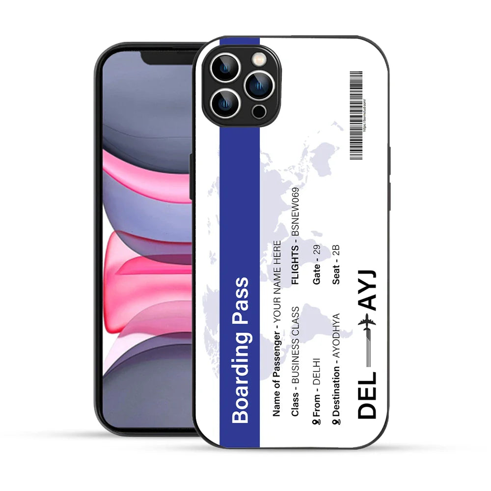 Bornstud Personalised my Boarding Pass Printed Case for iPhone 11 Pro Cobalt