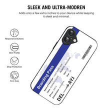 Bornstud Personalised my Boarding Pass Printed Case for iPhone 16 Cobalt
