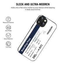 Bornstud Personalised my Boarding Pass Printed Case for iPhone 14 Plus Ebony Clay