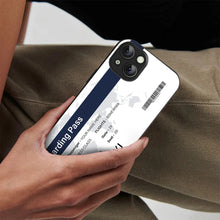 Bornstud Personalised my Boarding Pass Printed Case for iPhone 14 Plus Ebony Clay