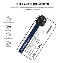 Bornstud Personalised my Boarding Pass Printed Case for iPhone 15 Plus Ebony Clay