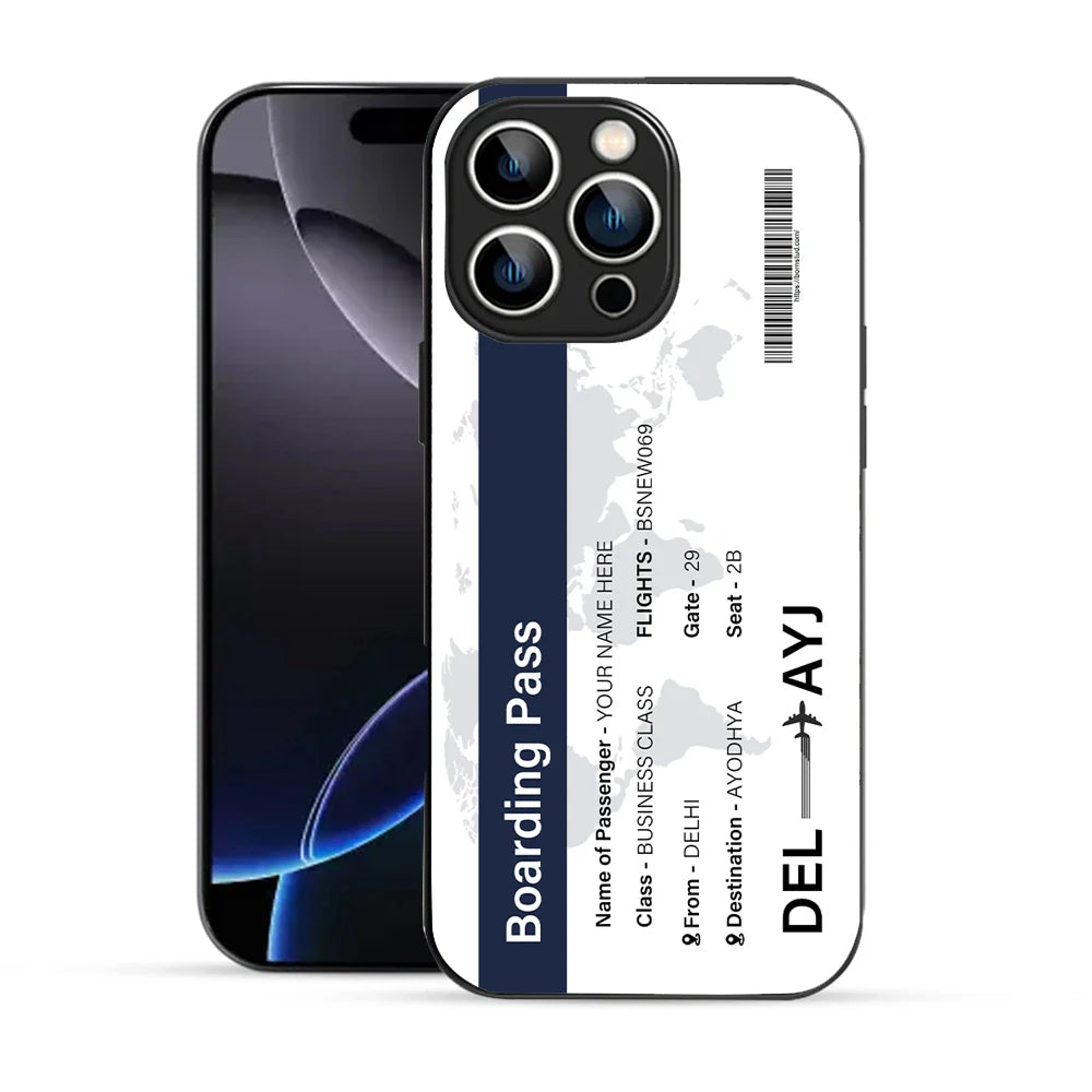 Bornstud Personalised my Boarding Pass Printed Case Ebony Clay