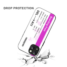 Bornstud Personalised my Boarding Pass Printed Case for iPhone 14 Plus Pinkish Purple
