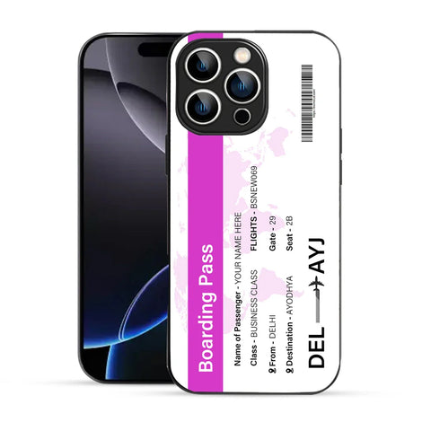 Bornstud Personalised my Boarding Pass Printed Case Pinkish Purple