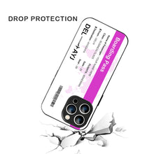 Bornstud Personalised my Boarding Pass Printed Case for iPhone 16 Pro Pinkish Purple