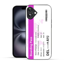 Bornstud Personalised my Boarding Pass Printed Case Pinkish Purple