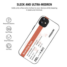 Bornstud Personalised my Boarding Pass Printed Case for iPhone 11 Orange Salmon