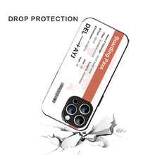 Bornstud Personalised my Boarding Pass Printed Case for iPhone 15 Pro Max Orange Salmon