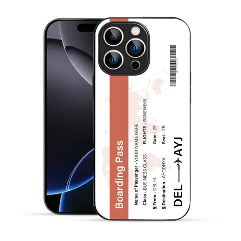 Bornstud Personalised my Boarding Pass Printed Case Orange Salmon