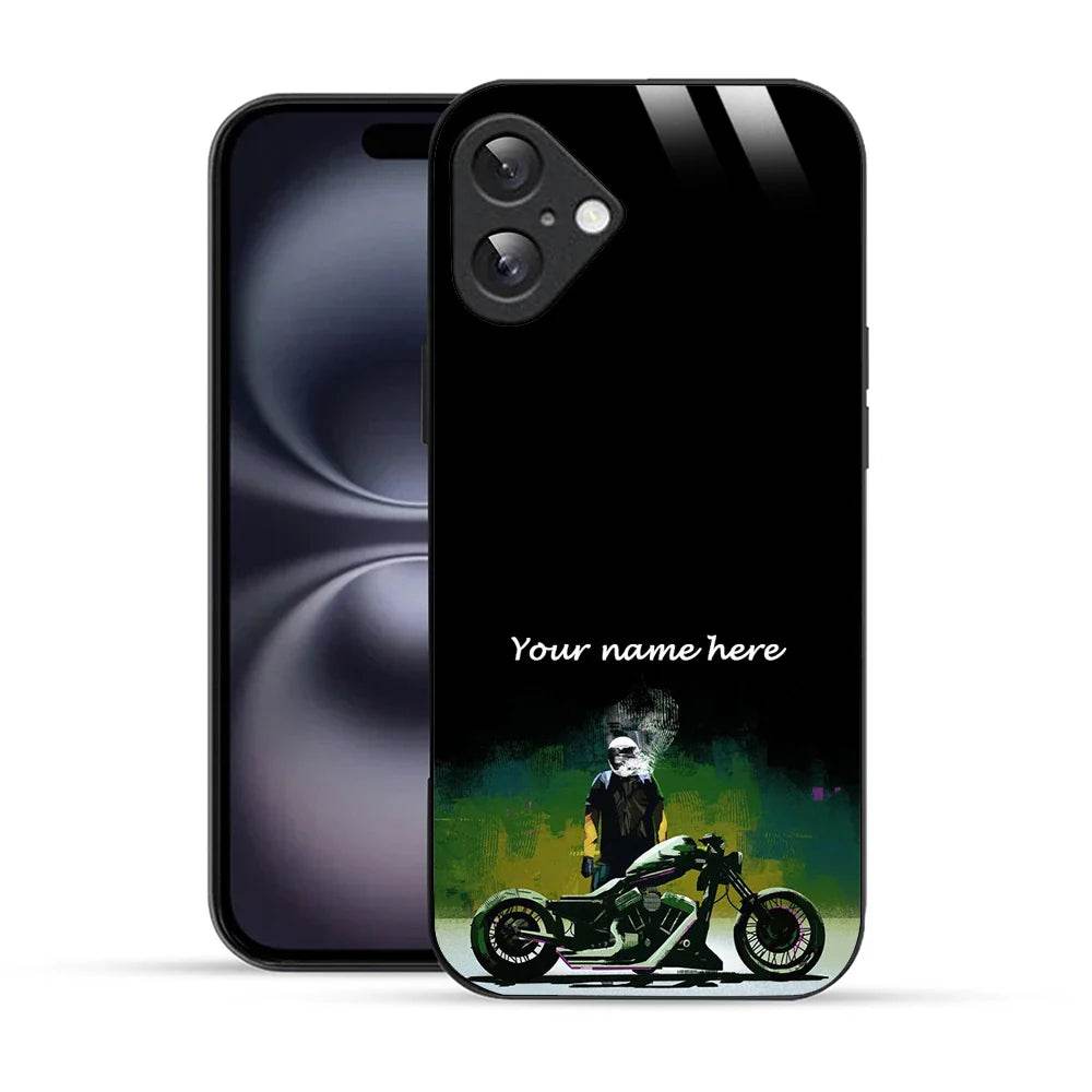 Bornstud Personalised my Name Printed Case for iPhone 16 Plus Bottle Green - Bornstud