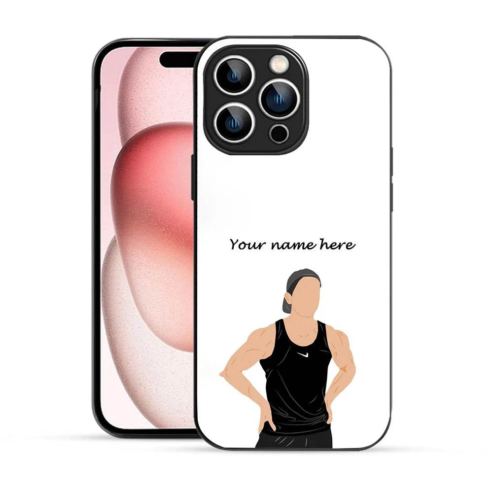 Bornstud Personalised my Name Printed Case for iPhone 15 Pro pinkish white - Bornstud