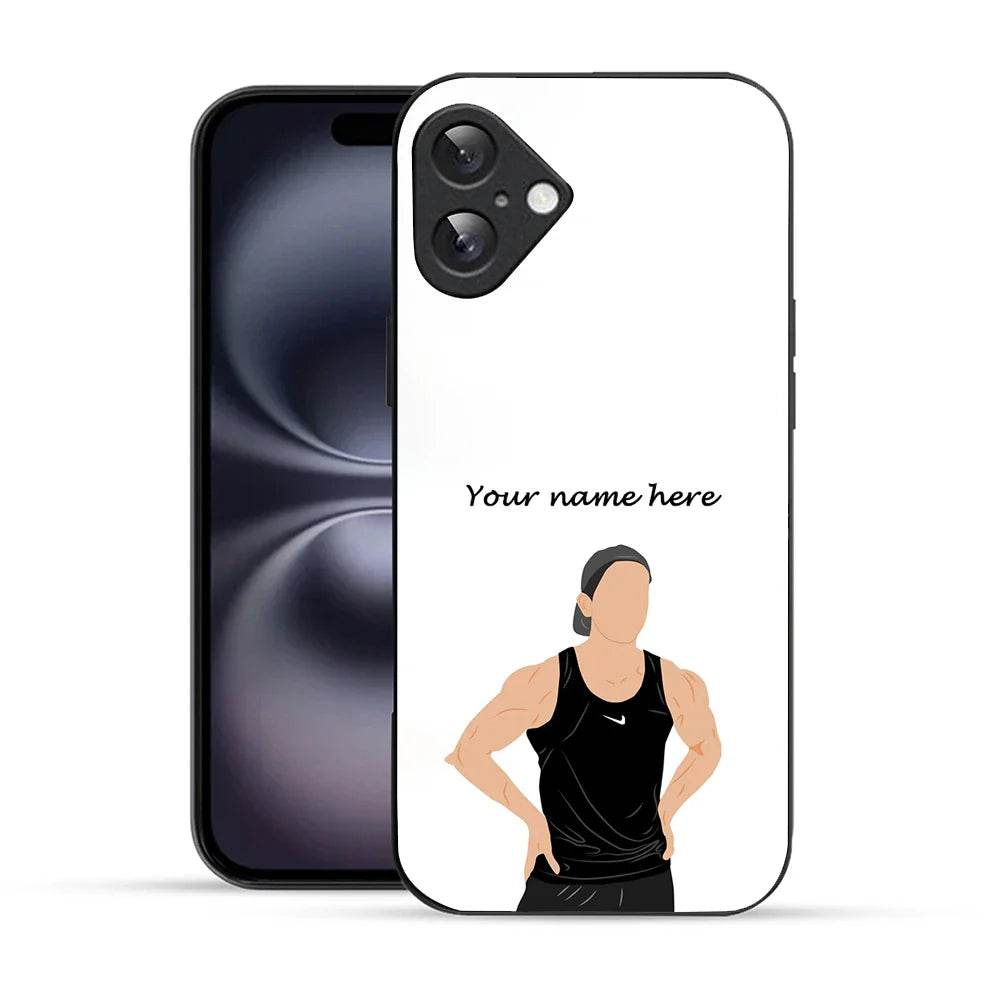 Bornstud Personalised my Name Printed Case for iPhone 16 Plus pinkish white - Bornstud