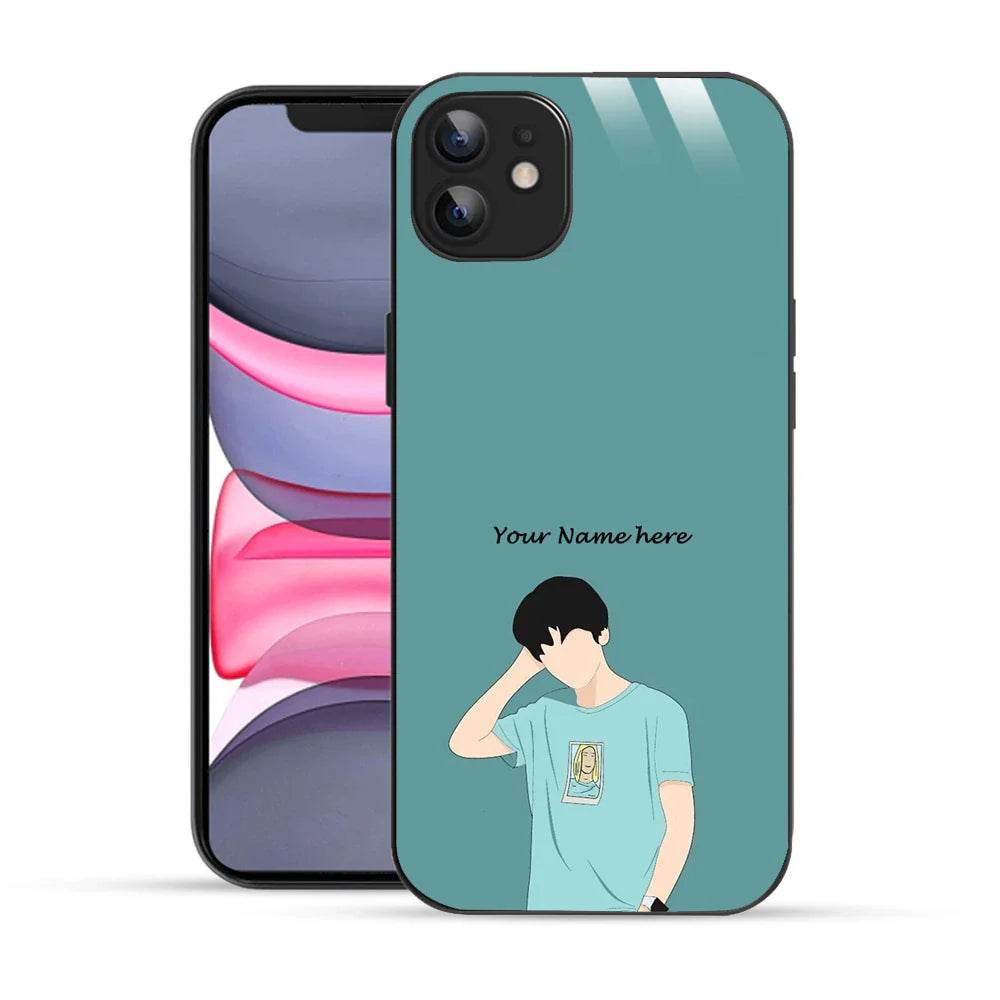 Bornstud Personalised my Name Printed Case for iPhone 12 Blue - Bornstud