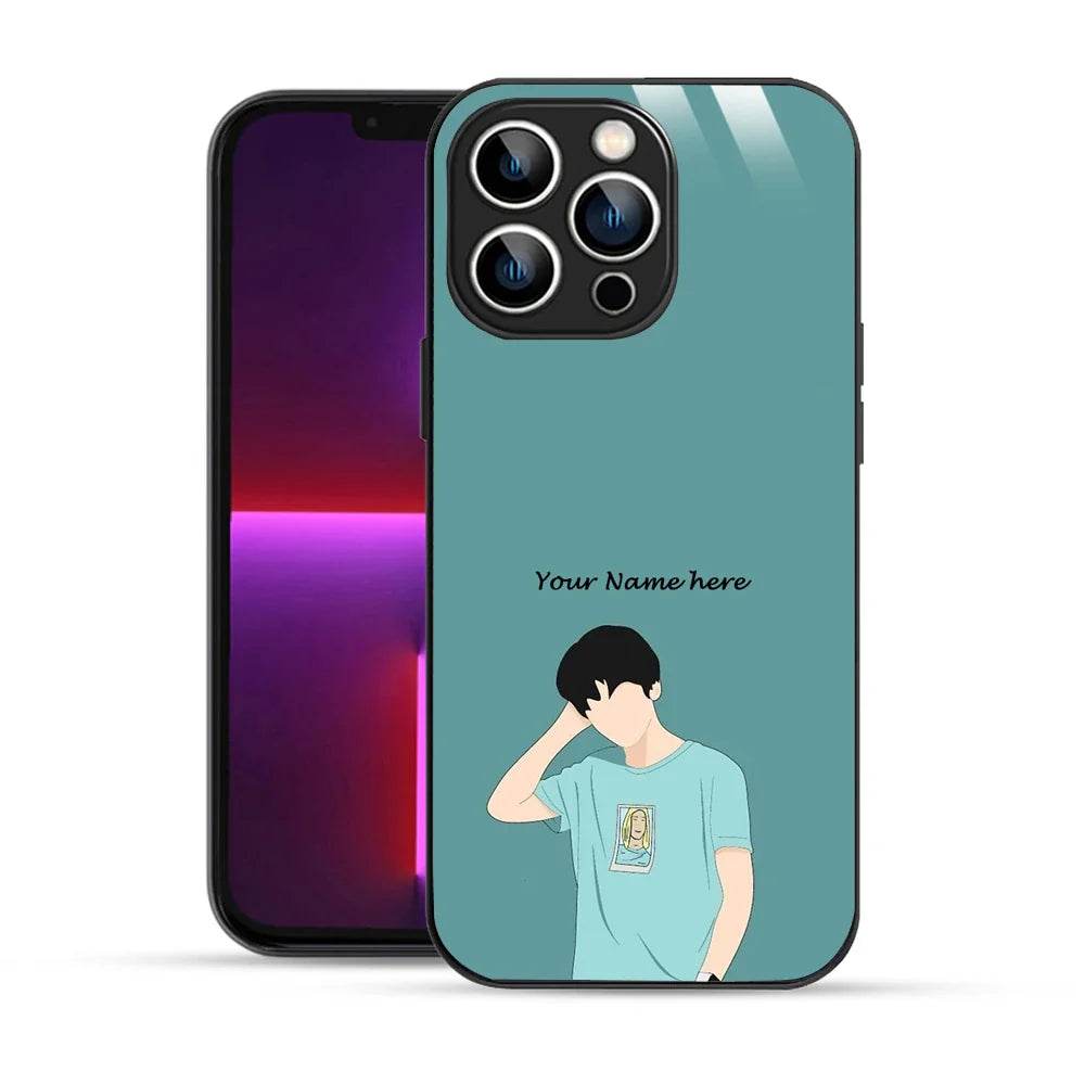 Bornstud Personalised my Name Printed Case for iPhone 13 Pro Max blue - Bornstud