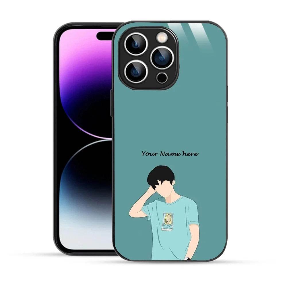 Bornstud Personalised my Name Printed Case for iPhone 14 Pro Blue - Bornstud