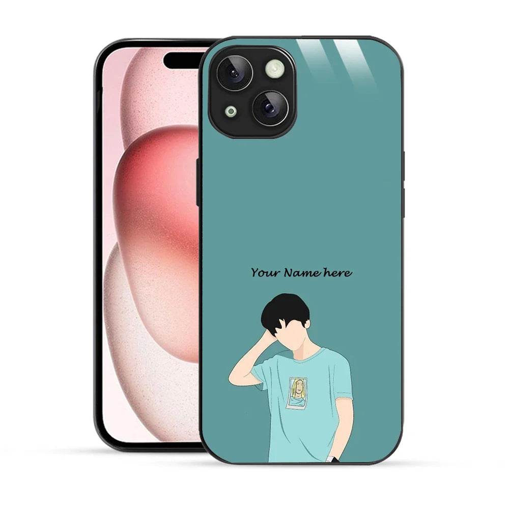 Bornstud Personalised my Name Printed Case for iPhone 15 Blue - Bornstud