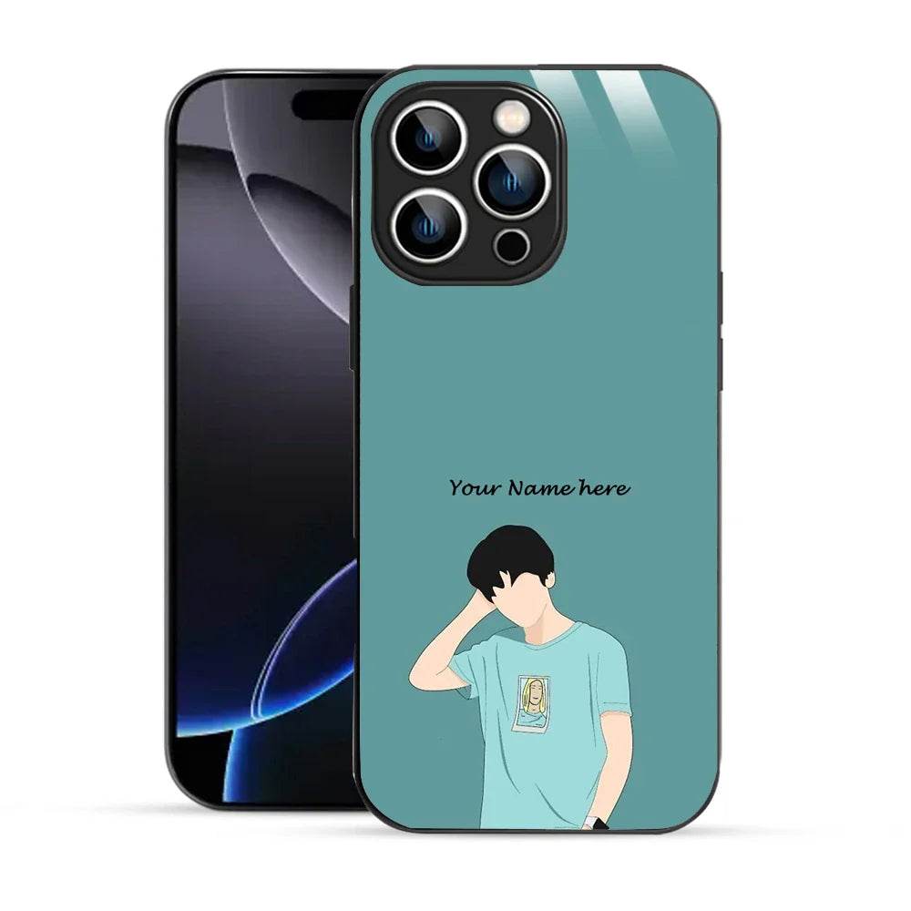 Bornstud Personalised my Name Printed Case for iPhone 16 Pro Blue - Bornstud