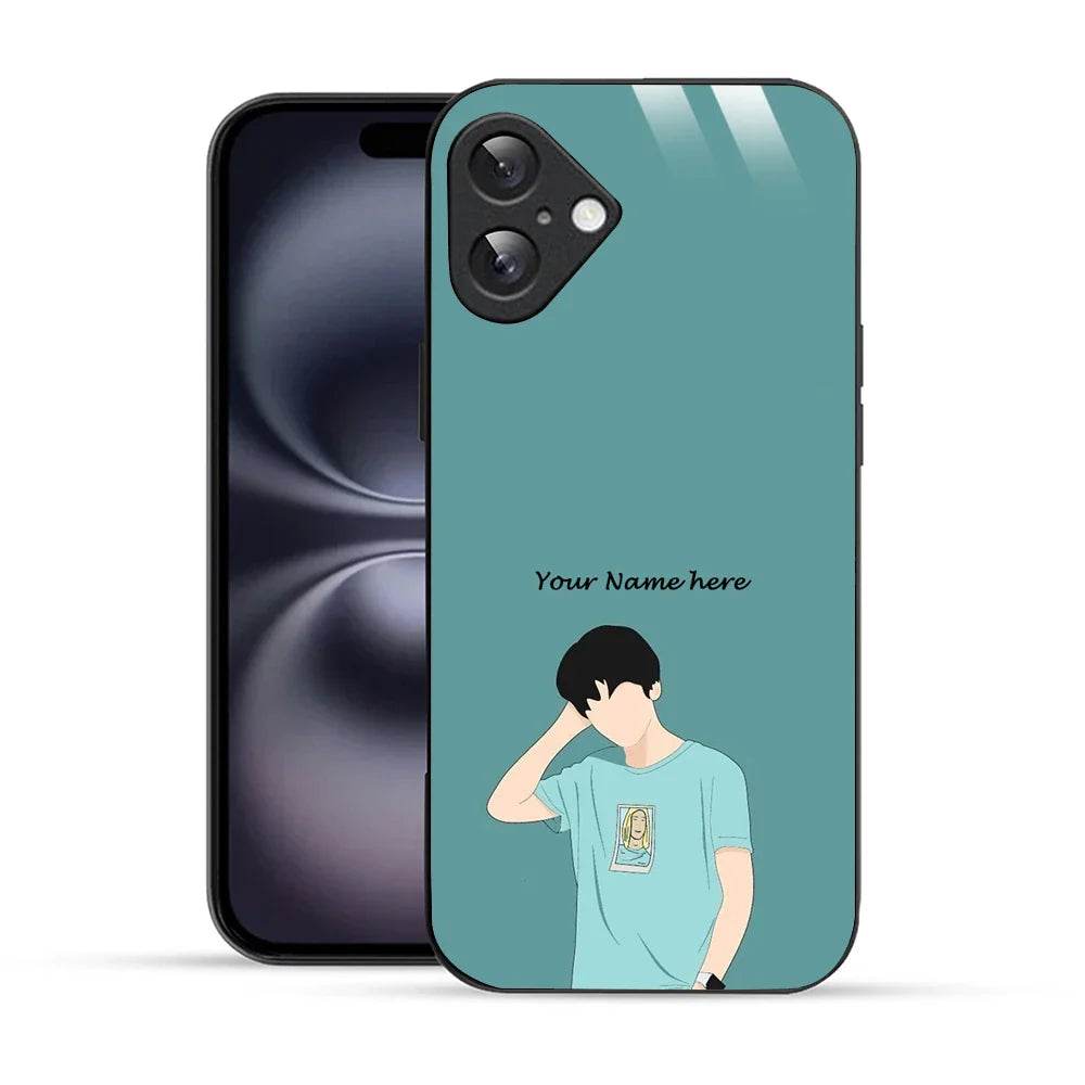 Bornstud Personalised my Name Printed Case for iPhone 16 Blue - Bornstud