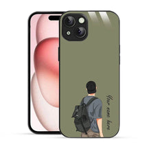 Bornstud Personalised my Name Printed Case for iPhone 15 Brown Grey - Bornstud