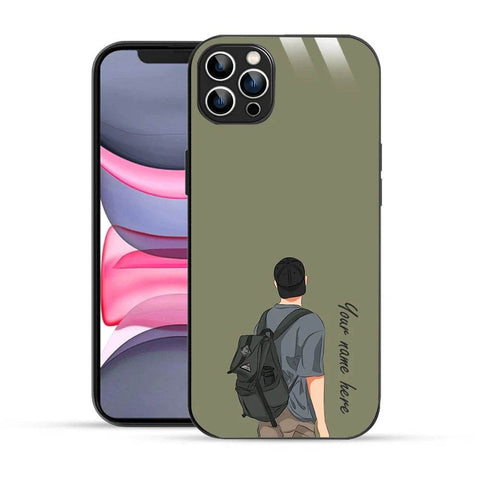 Bornstud Personalised my Name Printed Case for iPhone 11 Pro Brown Grey - Bornstud
