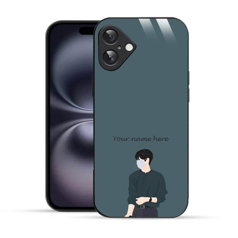 Bornstud Personalised my Name Printed Case for iPhone 16 Plus Slate - Bornstud