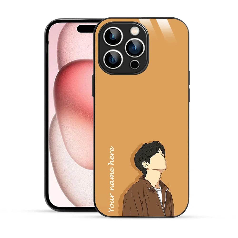 Bornstud Personalised my Name Printed Case for iPhone 15 Pro Max Sand Brown - Bornstud